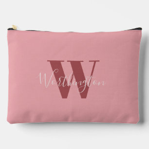 Girly Monogram en Naam roze blush rood Etui