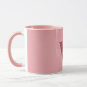 Girly Monogram en Naam roze blush rood Mok (Links)