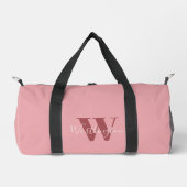 Girly Monogram en Naam roze blush rood Plunjezak (Voorkant)