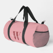 Girly Monogram en Naam roze blush rood Plunjezak (Rechterhoek)