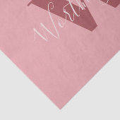 Girly Monogram en Naam roze blush rood Tissuepapier (Detail)