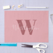 Girly Monogram en Naam roze blush rood Tissuepapier (Craft)