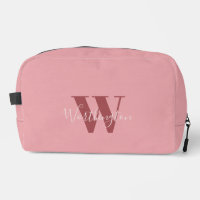 Girly Monogram en Naam roze blush rood