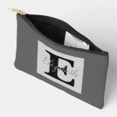 Girly Monogram en Naam roze paarse Bagage Etui (Open)