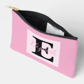 Girly Monogram en Naam roze paarse Bagage Etui (Open)