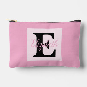 Girly Monogram en Naam roze paarse Bagage Etui