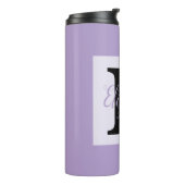 Girly Monogram en Naam roze paarse Bagage Thermosbeker (Gedraaid links)