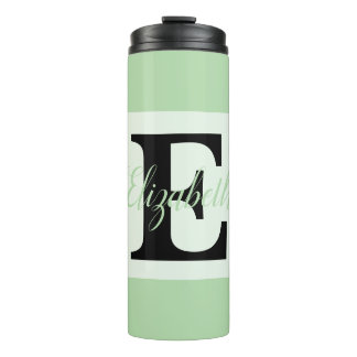 Girly Monogram en Naam roze paarse Bagage Thermosbeker