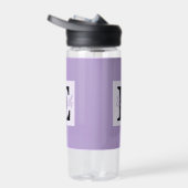 Girly Monogram en Naam roze paarse Bagage Waterfles (Rechts)