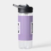 Girly Monogram en Naam roze paarse Bagage Waterfles (Rechts)