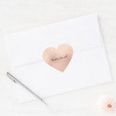 Girly Monogram Hart Glitter Roos Sweet 16th Sticker (Envelop)