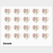Girly Monogram Heart Glitter Roos Blush 16 Hart Sticker (Vel)