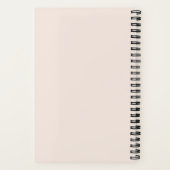 Girly Monogram Kalligrafie 2 Initialen Blush Pink Notitieboek (Achterkant)