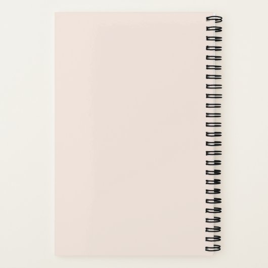 Girly Monogram Kalligrafie 2 Initialen Blush Pink Notitieboek (Achterkant)
