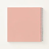 Girly Monogram Kalligrafie Blush Pink Sketchbook Notitieboek (Achterkant)