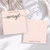 Girly Monogram Kalligrafie Blush Pink Stationery Notitiekaartje