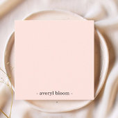 Girly Monogram Kalligrafie Blush Pink Stationery Notitiekaartje