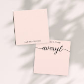 Girly Monogram Kalligrafie Blush Pink Stationery Notitiekaartje