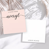 Girly Monogram Kalligrafie Blush Pink Stationery Notitiekaartje