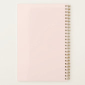 Girly Monogram Kalligrafie Initiaal Naam Blush Pin Planner (Achterkant)