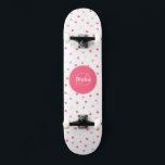 Girly Monogram leuke haarden met naam Persoonlijk Skateboard<br><div class="desc">Maak van dit Girl Skateboard Monogram en Naam & hart uw eigen hart door jouw tekst toe te voegen. Als u toegang wilt krijgen tot geavanceerde bewerkingsgereedschappen, gaat u naar "Deze sjabloon aanpassen" en klikt u op "Details", scrolt u naar beneden en drukt u op de link "Klik om verder...</div>