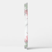 Girly Monogram Marble Waterverf Floral Hoesje-Mate Case-Mate iPhone Case (Achterkant / Rechts)