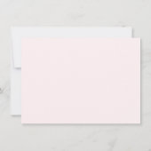 Girly Monogram Modern Blush Pink Notitiekaartje (Achterkant)
