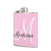 Girly Monogram Modern Pink Elegant Hand Lettered Heupfles (Links)