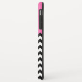 Girly Monogram Name - Modern Pink Chevron Pattern Case-Mate iPhone Case (Achterkant/links)