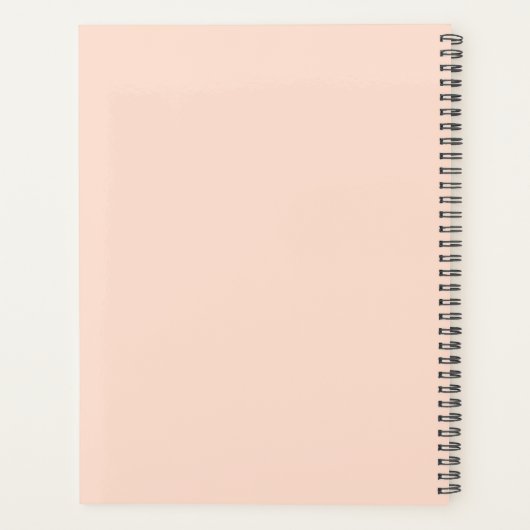 Girly Monogram Script Blush Pink Schattigee Retro  Planner (Achterkant)