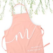 Girly Monogram Script Kalligrafie Coral Blush Pink Schort