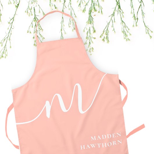 Girly Monogram Script Kalligrafie Coral Blush Pink Schort