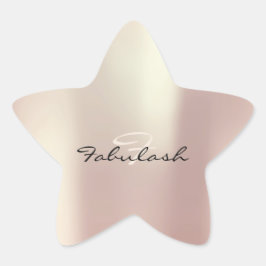 Girly Monogram Sparkly Glitter Roze Blush 16 Ster Sticker