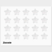 Girly Monogram Sparkly Glitter Roze Ster Grijs Sticker (Vel)