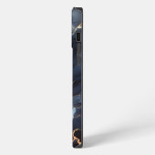 Girly Monogram Typografie Marble Agate Abstract iPhone Hoesje (Linkerkant)