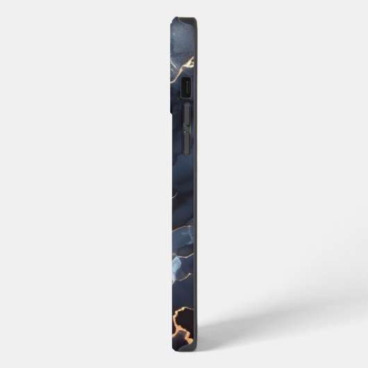 Girly Monogram Typografie Marble Agate Abstract iPhone Hoesje (Linkerkant)