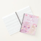 Girly Monogram Zeemeermin Schalen Iriserend Notitieboek (Binnen)