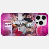 Girly Monogrammed 6 Fotocollage Roze Gradiënt Case-Mate iPhone Case (Achterkant (horizontaal))