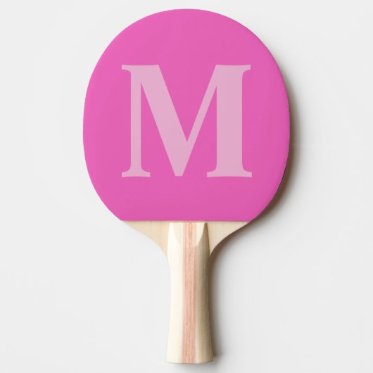 Girly Monograms Ombre Dusty roos Blush Pink Tafeltennisbatje (Voorkant)