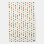 Girly Multi Color Polka Dots Oranje Blue Theedoek (Verticaal)