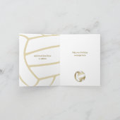 girly muted Gold volleyball - verjaardag bij elke  Kaart (Binnen)