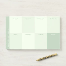Girly Naam Groene School Weekly Planner Notitieblo Post-it® Notes