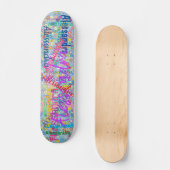 Girly Name Collage Skateboard met bloemen (Voorkant)