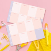 Girly Name Purple Pink School Weekly Planner Post-it® Notes