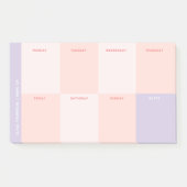 Girly Name Purple Pink School Weekly Planner Post-it® Notes (Voorkant)