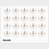 Girly Nautical Anker Bloemen Vrijgezellenfeest Fav Ronde Sticker (Vel)