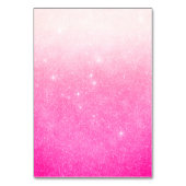 Girly Neon Pink White Glitter Ombre Kaart (Achterkant)