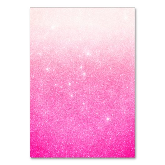 Girly Neon Pink White Glitter Ombre Kaart (Achterkant)