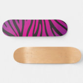 Girly New Cool Pink Zebra Print Animal Print Skateboard (Horizontaal)
