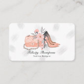 Girly New York Mode Designer QR Code Visitekaartje (Voorkant)